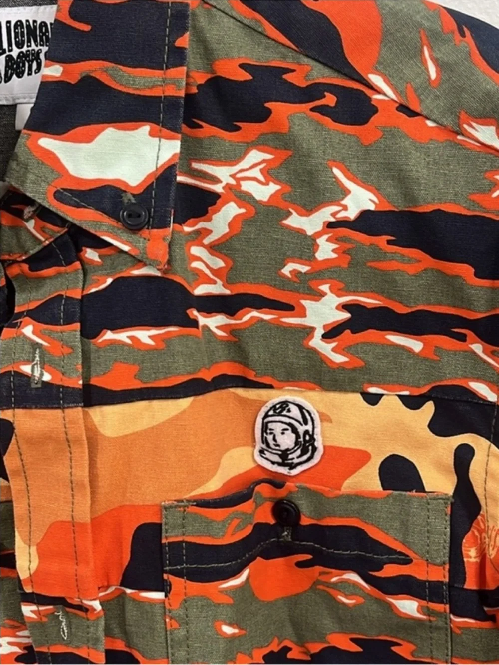Billionaire Boys Club Orange Geeen Starcast Camouflage Men’s Jacket, Size S